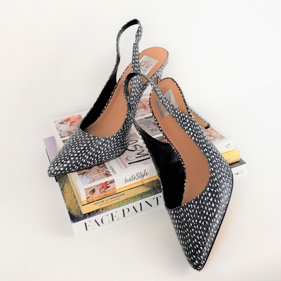 DV by Dolce Vita Shoes - Dolce Vita Black & White Slingback Pumps - 9